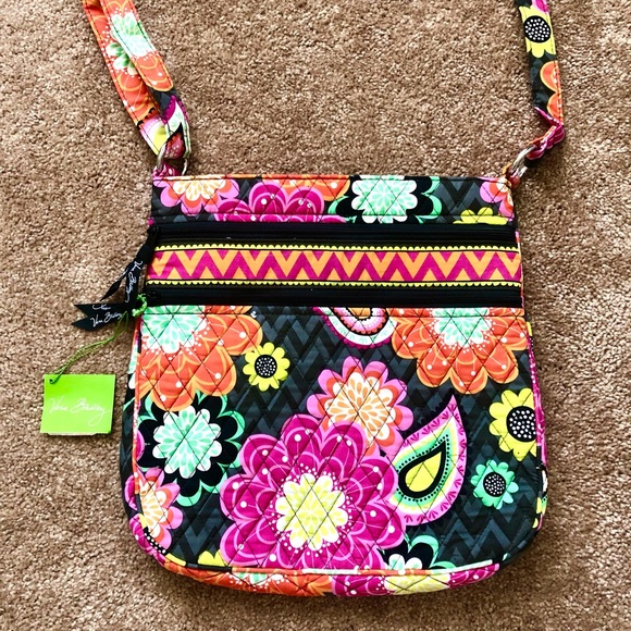 NWT Vera Bradley Crossbody Bag Triple Zip Hipster - Picture 2 of 6